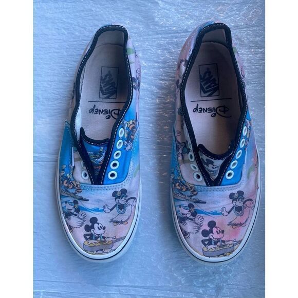Vans Women’s Shoe Disney Mickey Mouse Minnie Goofy Hawaiian Aloha Sz 8.5 US - Picture 5 of 10